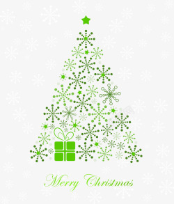 耶稣树素材绿色雪花圣诞树矢量图高清图片