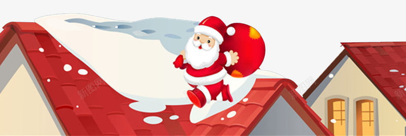 卡通圣诞节商业插画海报psd免抠素材_新图网 https://ixintu.com 2018年圣诞节 圣诞礼物 圣诞老人 圣诞节背景 屋顶 插画 新年快乐 派礼物 海报设计
