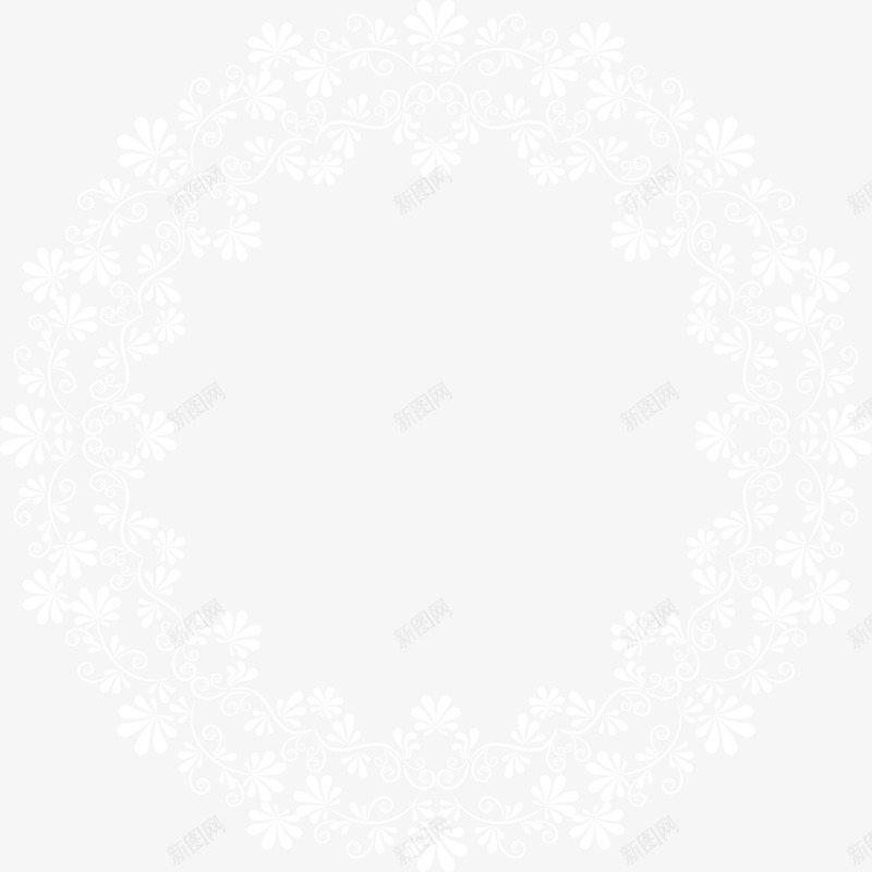 白色花边框架png免抠素材_新图网 https://ixintu.com 圆圈 框架 白色 花纹 花边 边框纹理