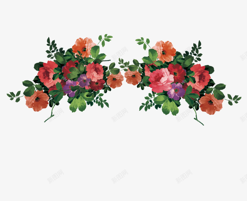 花朵装饰物png免抠素材_新图网 https://ixintu.com 欢乐 花朵图层 花枝 花簇 鲜花