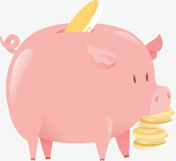 猪猪存钱罐储存罐高清图片