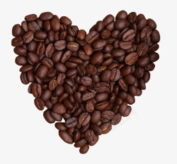 可口咖啡豆爱心形状咖啡豆高清图片
