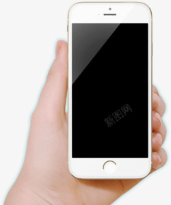 白色信号接收器手握白色苹果手机手势高清图片