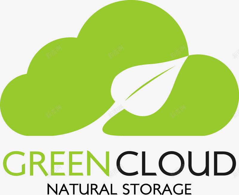 绿色叶子云朵图标png_新图网 https://ixintu.com LOGO设计 云 云logo 云朵 云朵LOGO 云朵logo 企业商标 创意云朵 图标 矢量云朵 精美云朵 绿色