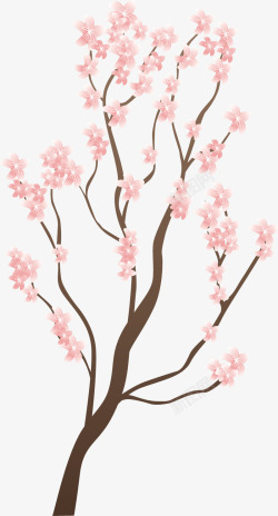 桃花梨花粉色的梅花矢量图高清图片
