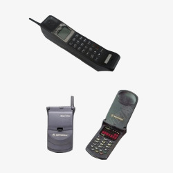 个头大90年代诺基亚手机和大个头传呼机高清图片