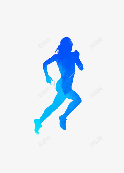 抽象奔跑的女人png免抠素材_新图网 https://ixintu.com 奔跑 奔跑的女人 女人 抽象画 现代抽象画 蓝色 蓝色形状的女人 赛跑
