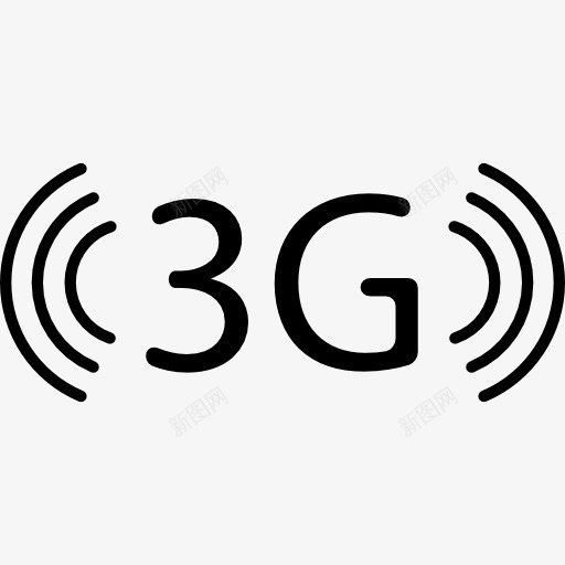 3G信号标志图标png_新图网 https://ixintu.com 信号 手机 标志 界面 符号 网络符号 连接