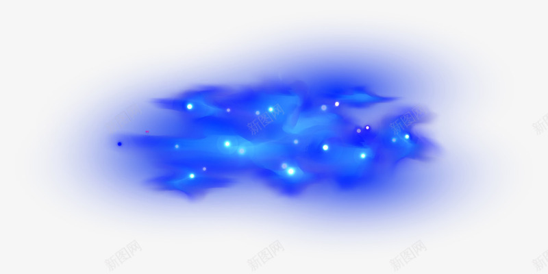 蓝色星光装饰图案png免抠素材_新图网 https://ixintu.com 发光 星光 矢量光效 蓝色 装饰图案