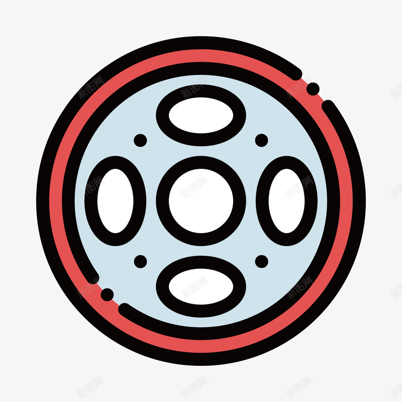 红色手绘轮胎元素png免抠素材_新图网 https://ixintu.com 卡通插画 扁平化 手绘 红色 纹理 装饰 轮胎