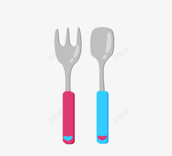 叉子勺子儿童餐具简笔画图标psd_新图网 https://ixintu.com 儿童餐具 勺子 卡通图 叉子 图标 手绘 简笔画 装饰图