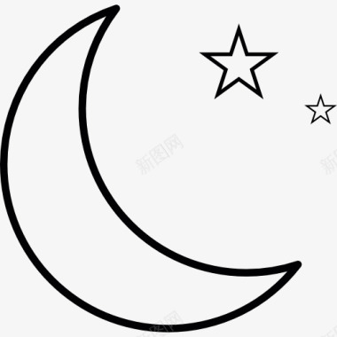 Moon和星星图标图标