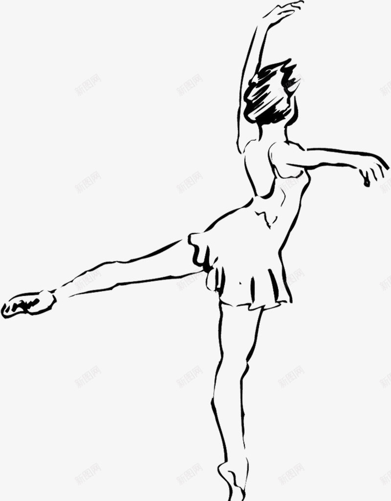 舞蹈创意黑白艺考插画png免抠素材_新图网 https://ixintu.com 创意 插画 舞蹈 艺考 黑白