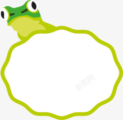 青蛙装饰边框矢量图素材