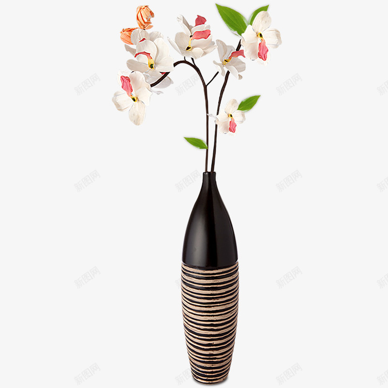 花瓶装饰png免抠素材_新图网 https://ixintu.com 叶子 瓶子 矢量装饰 花瓶 装饰 鲜花