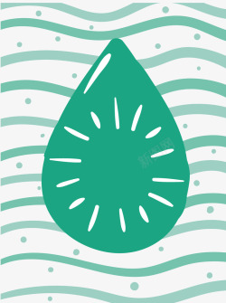 水滴纹绿色水滴矢量图高清图片