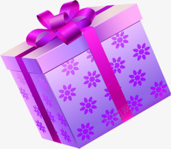 紫色礼包礼物盒子素材
