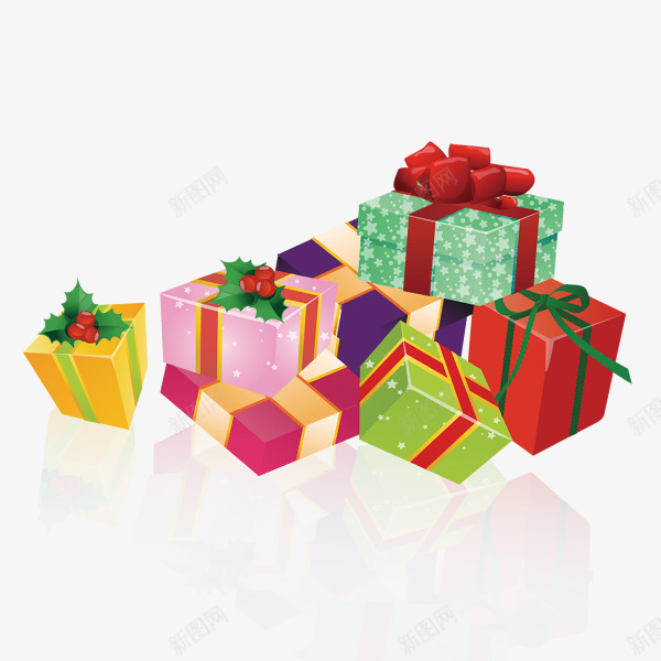 圣诞节新年礼物png免抠素材_新图网 https://ixintu.com 促销礼盒 圣诞礼盒矢量图 圣诞节礼物 新年礼物 新春礼盒