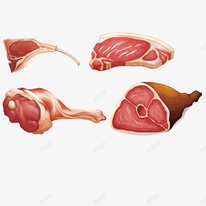 餐饮食物猪肉png免抠素材_新图网 https://ixintu.com 手绘 模型 火腿食物 生肉 食材 餐饮材料