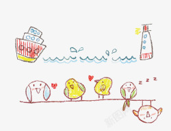 船免费下载儿童画风分割线矢量图高清图片