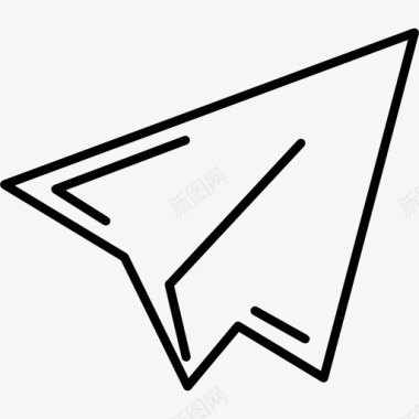 纸飞机的轮廓图标图标