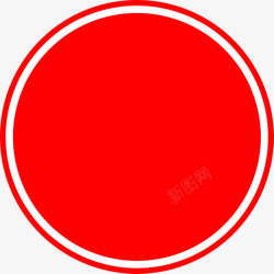 红色创意扁平风格圆圈圈素材