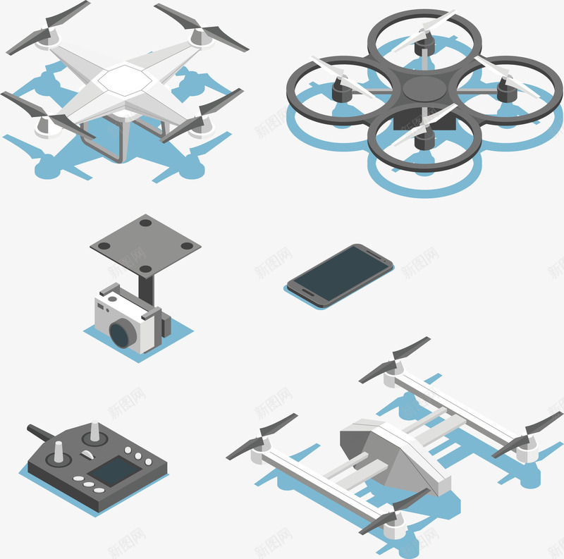 黑白无人机矢量图eps免抠素材_新图网 https://ixintu.com 无人机 无人机PNG 矢量无人机 黑白 黑白无人机 矢量图