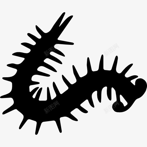 千足虫的轮廓图标png_新图网 https://ixintu.com 动物 动物王国 千足虫 形状 昆虫 轮廓
