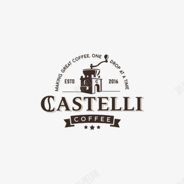 简单城堡logo图标图标