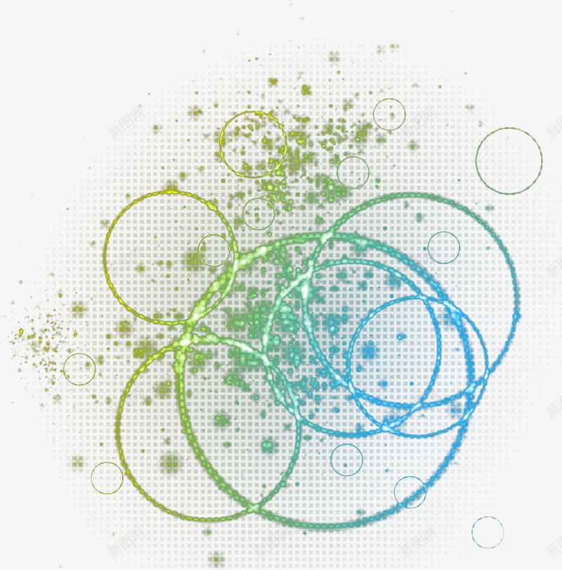 绿色发光圆圈png免抠素材_新图网 https://ixintu.com 几何图形 几何图案 发光 圆圈 绿光 蓝光