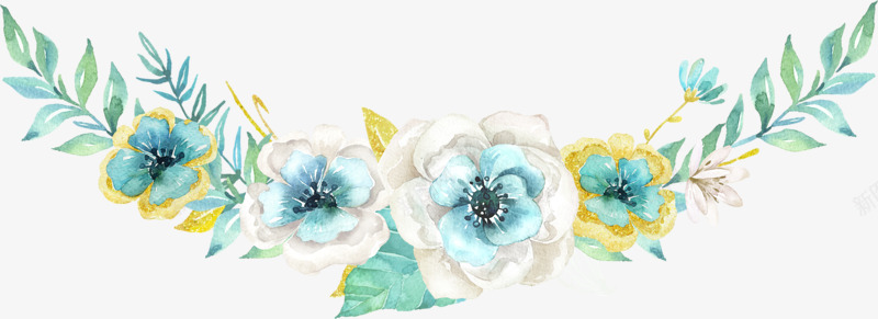 创意水彩手绘花朵形状png免抠素材_新图网 https://ixintu.com 创意 形状 水彩 花朵