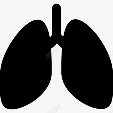 肺的轮廓图标图标