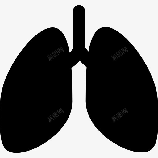 肺的轮廓图标png_新图网 https://ixintu.com 医疗 医疗图标 器官 形状 肺 身体部位 轮廓 黑肺 黑色