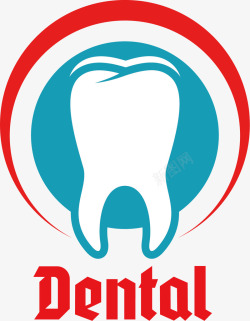 防蛀牙健康牙齿的标志矢量图高清图片
