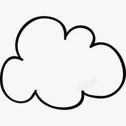 云的轮廓云勾勒形状图标高清图片