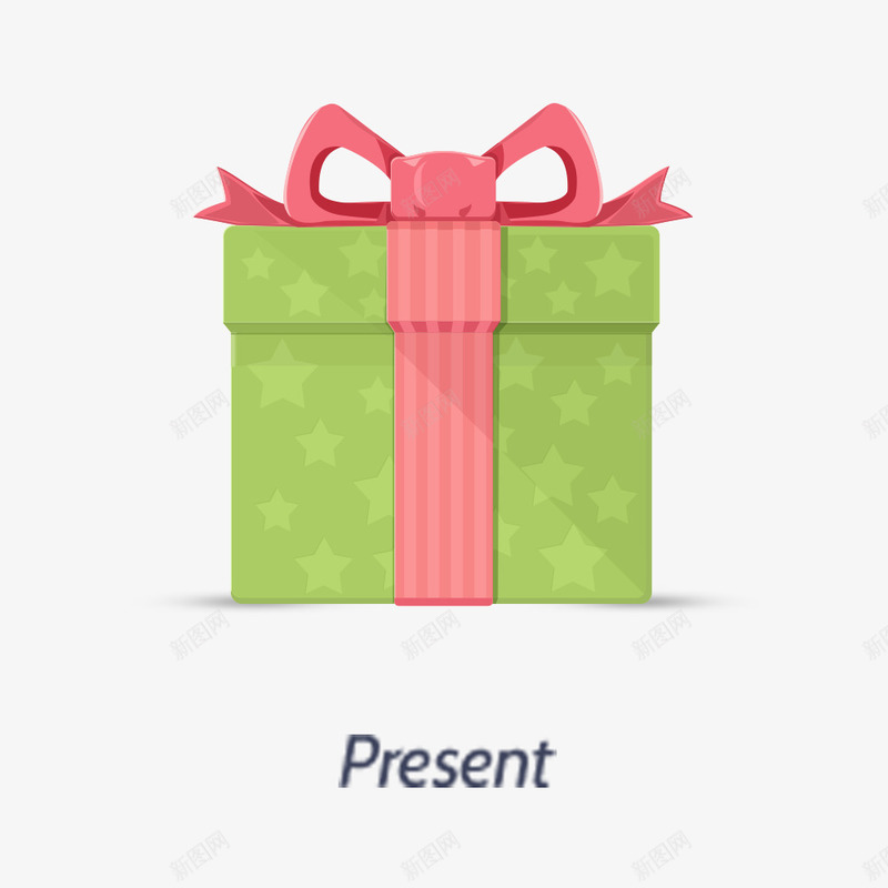 图标png_新图网 https://ixintu.com 25D 礼物盒 红绿色