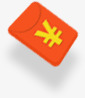 红色钱包钱币标志图标图标