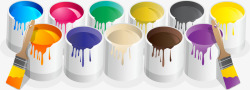 彩虹风格彩虹色扁平油漆桶矢量图高清图片