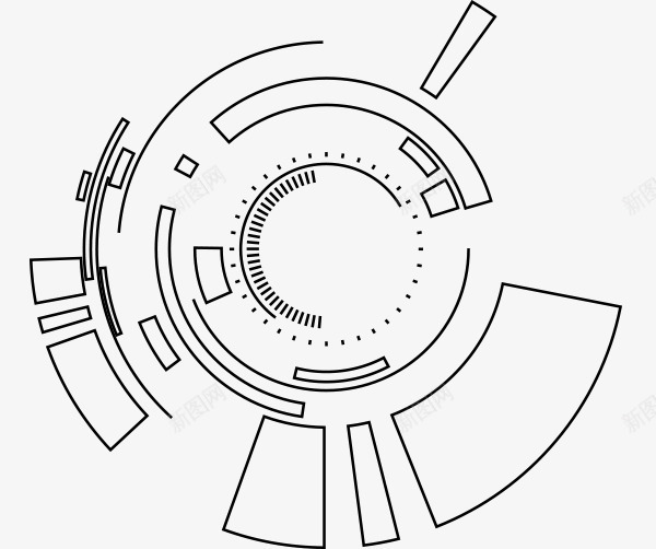 黑白线条png免抠素材_新图网 https://ixintu.com 黑白 齿轮