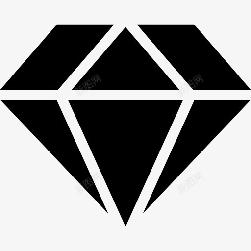 钻石图标png_新图网 https://ixintu.com 填充 宝石 形状 珠宝 石 钻石