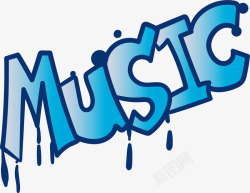 MUSIC音乐涂鸦矢量图素材