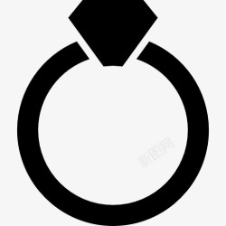 圆形底戒指宝石图标高清图片