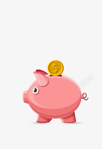 猪猪存钱罐粉色储存罐高清图片
