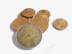 财政政策一堆硬币高清图片