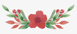 按摩小卡片水彩手绘花环高清图片