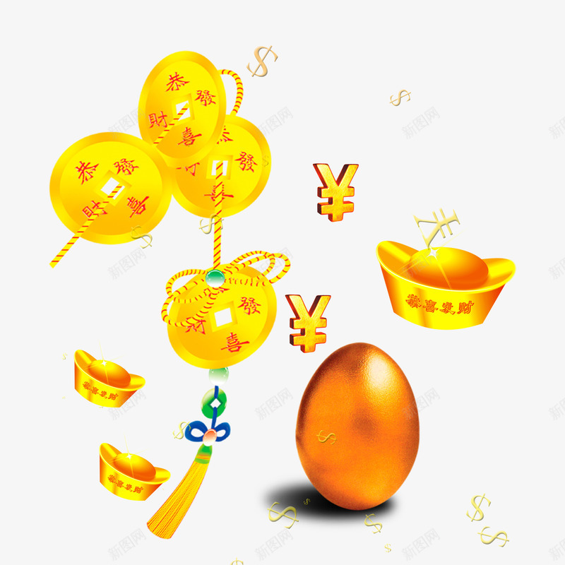 金元宝金钱金铜钱金蛋png免抠素材_新图网 https://ixintu.com 金元宝 金蛋 金钱币 金铜钱