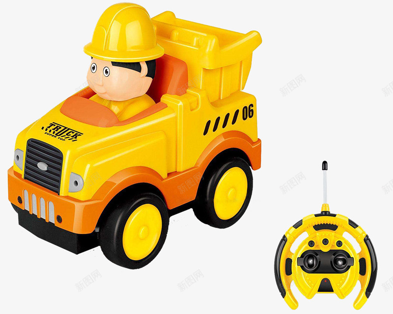 黄色儿童玩具遥控工程车png免抠素材_新图网 https://ixintu.com 儿童玩具 玩具工程车 遥控信号 遥控小车 遥控玩具 黄色
