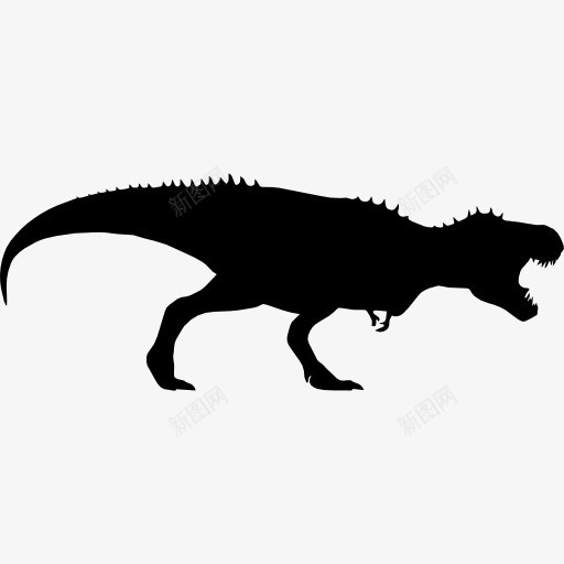 雷克斯霸王龙恐龙的轮廓图标png_新图网 https://ixintu.com 动物 形状 恐龙 暴龙雷克斯 轮廓