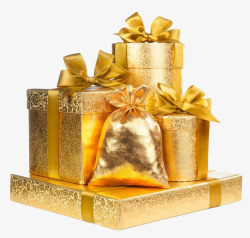 黄金礼物盒素材