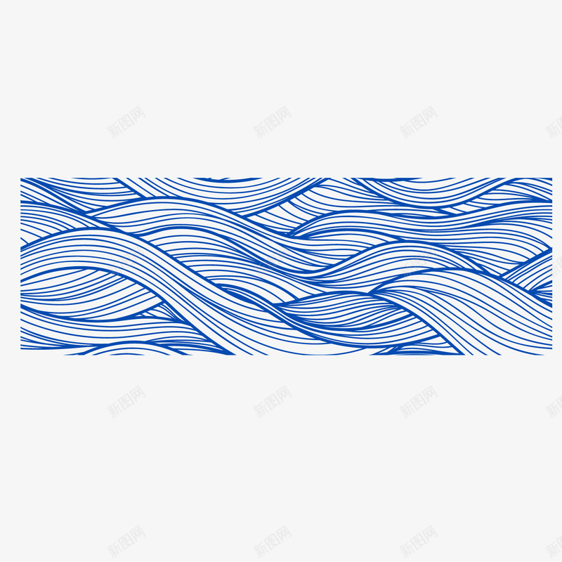 海浪纹理蓝色条纹png免抠素材_新图网 https://ixintu.com 条纹 海浪 海浪纹理 纹理 蓝色